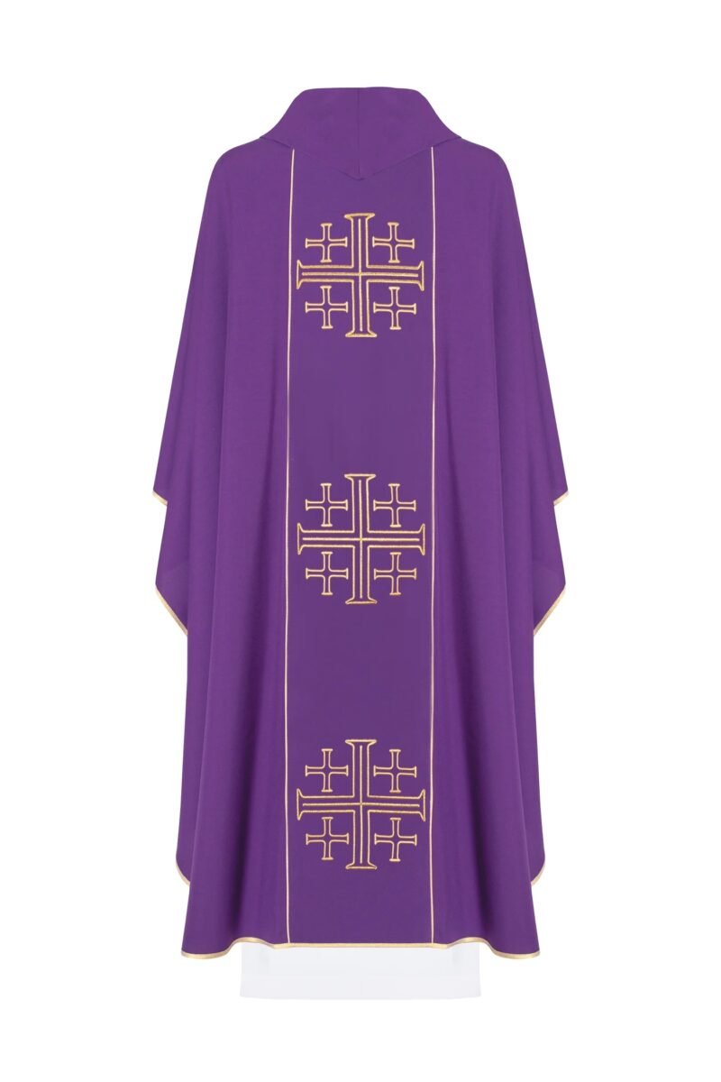 Purple Embroidered Chasuble FE91091