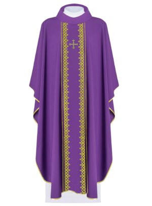 Purple Embroidered Chasuble FE9112