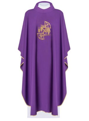 Purple Embroidered Chasuble FE9115