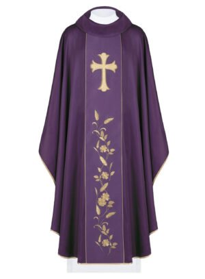 Purple Embroidered Chasuble FE9117