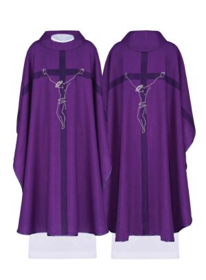 Purple Embroidered Chasuble FE9118