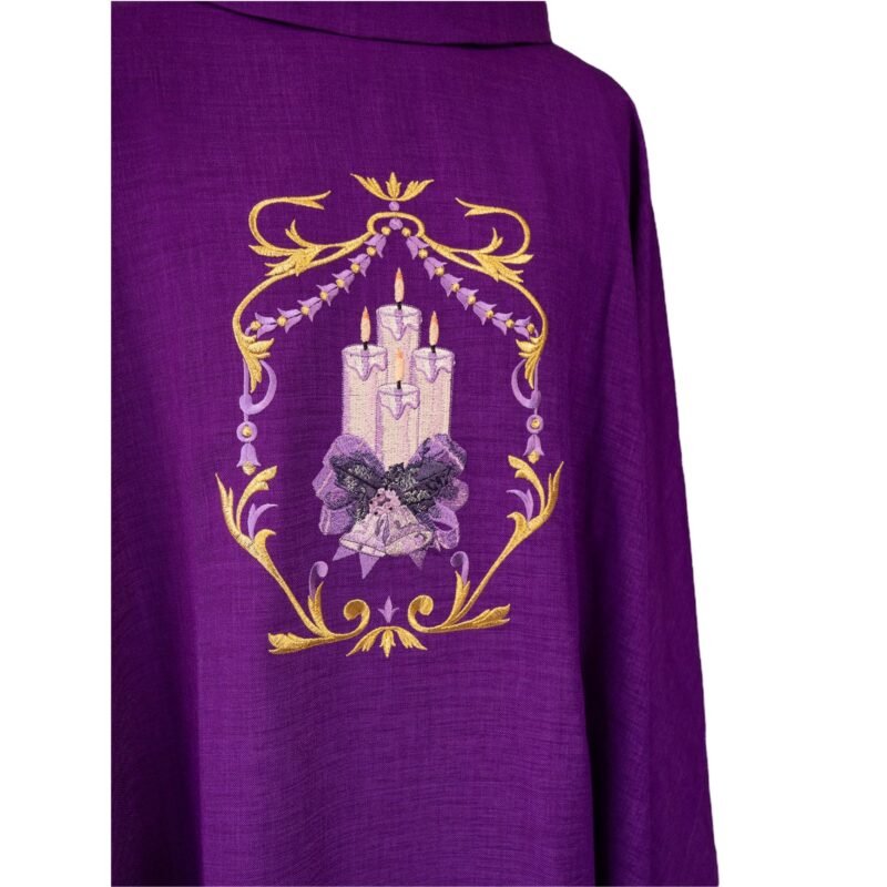 Purple Embroidered Chasuble FE91191