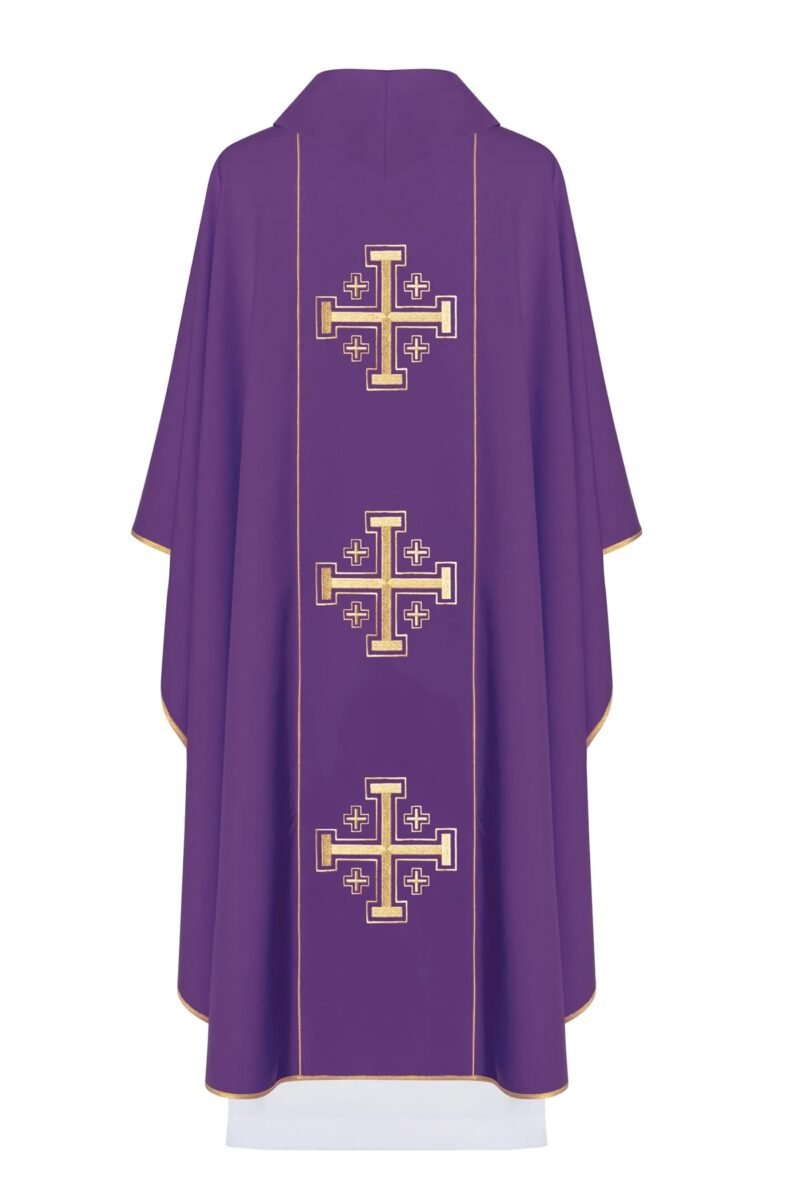 Purple Embroidered Chasuble FE91281