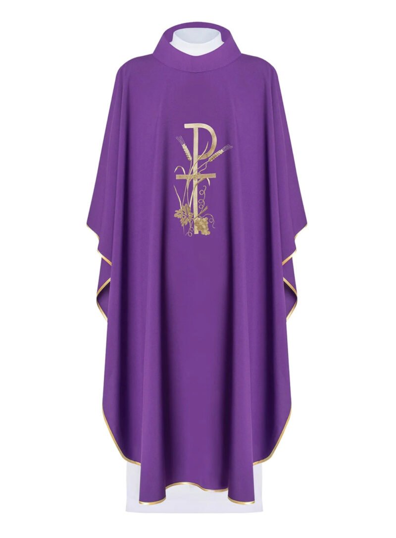 Purple Embroidered Chasuble FE9129