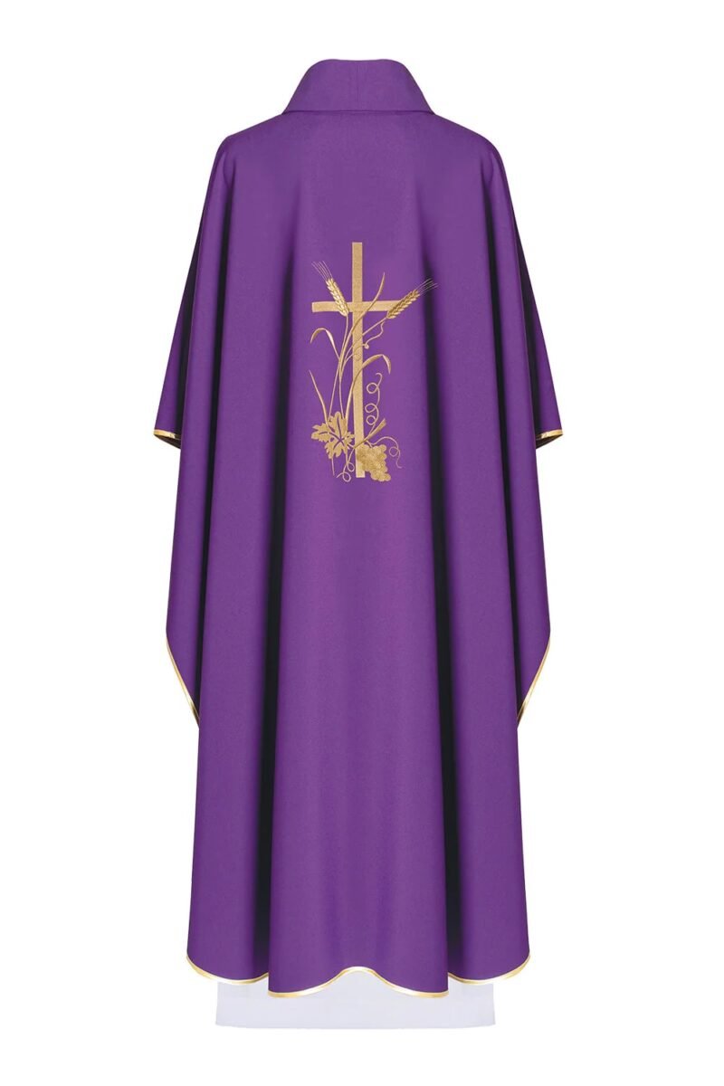 Purple Embroidered Chasuble FE91291