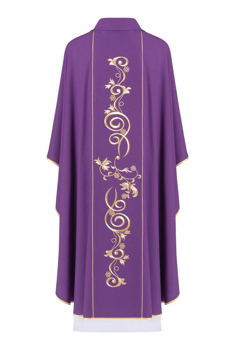 Purple Embroidered Chasuble FE91301