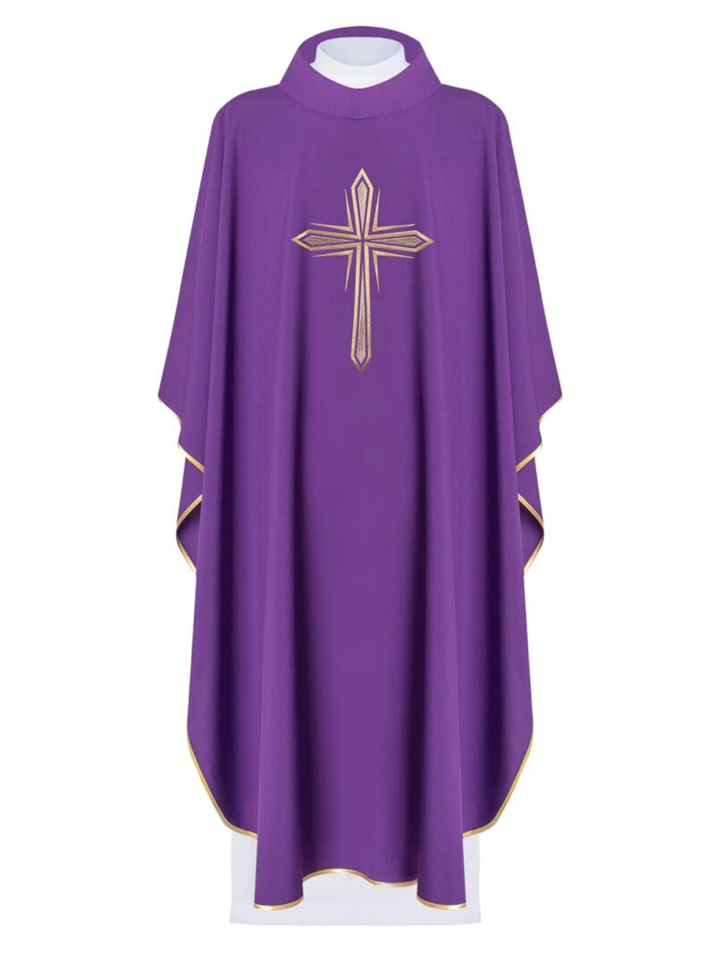 Purple Embroidered Chasuble FE9132