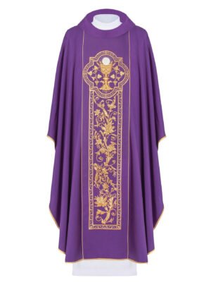 Purple Embroidered Chasuble FE9133