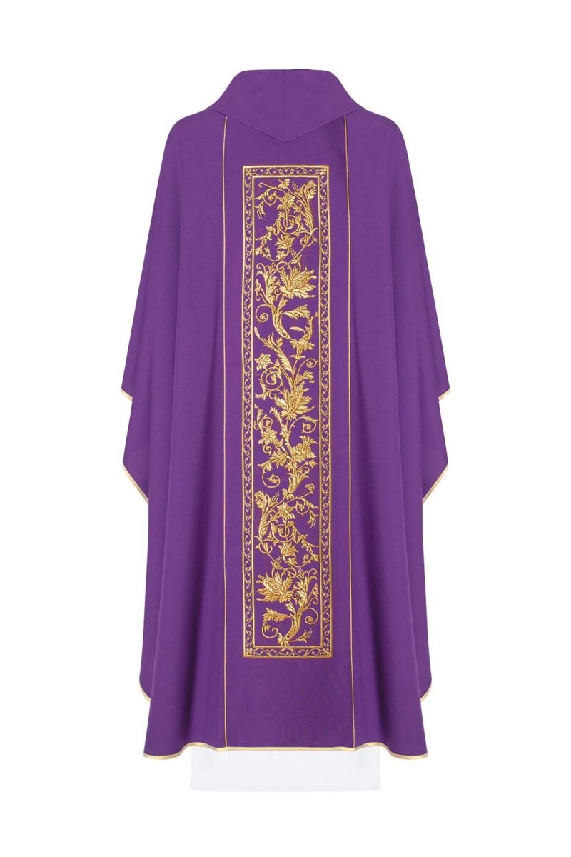 Purple Embroidered Chasuble FE91331