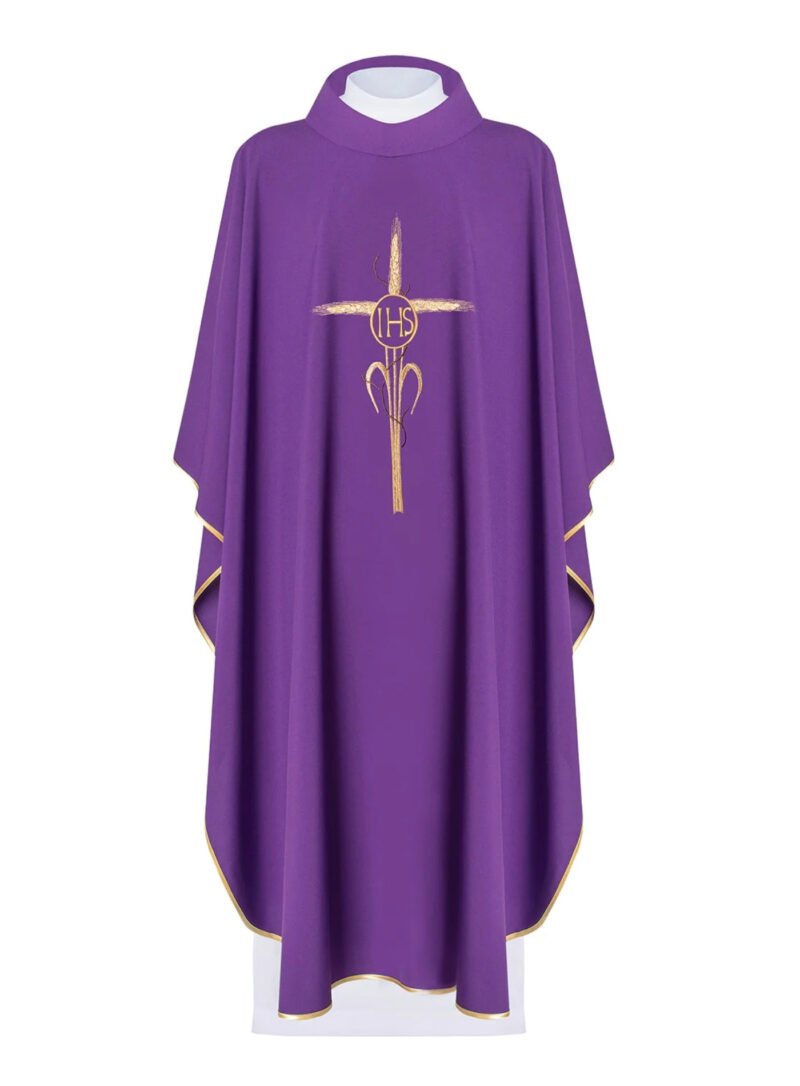 Purple Embroidered Chasuble FE9134