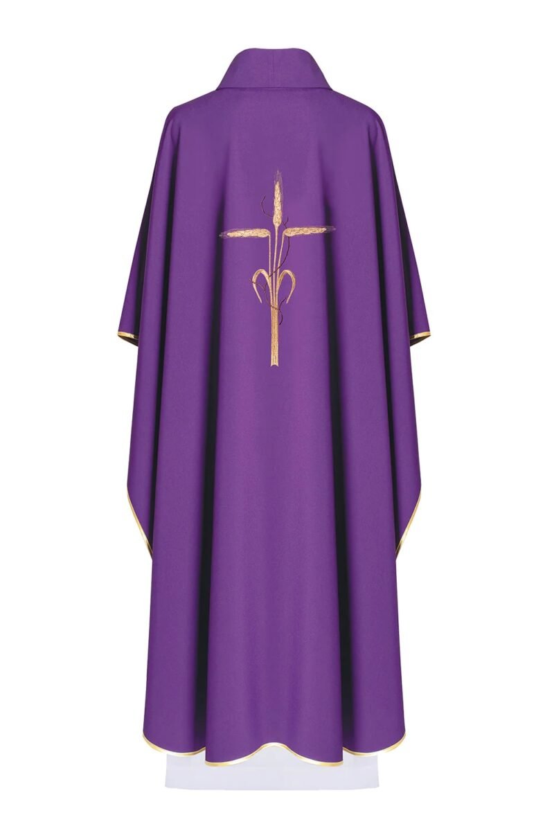Purple Embroidered Chasuble FE91341