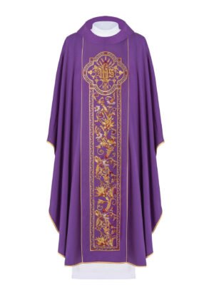 Purple Embroidered Chasuble FE9135