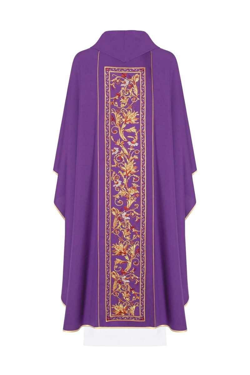 Purple Embroidered Chasuble FE91351