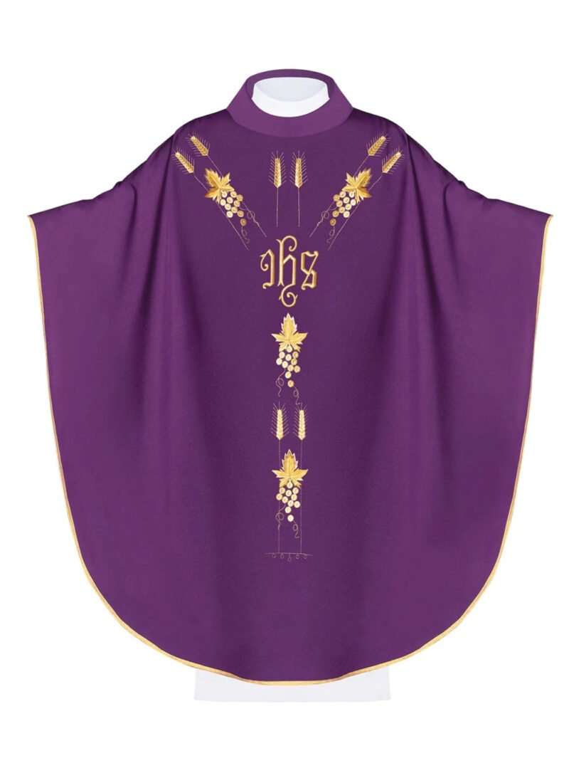 Purple Embroidered Chasuble FE9136