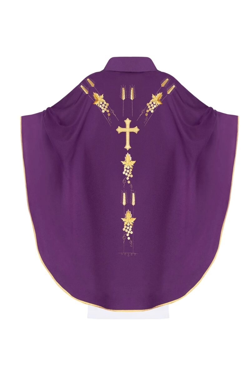Purple Embroidered Chasuble FE91361