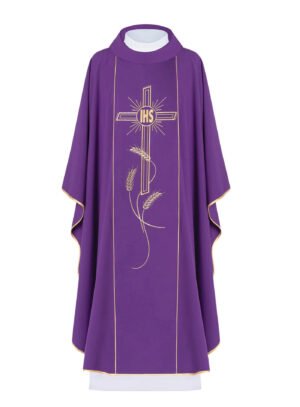 Purple Embroidered Chasuble FE9137