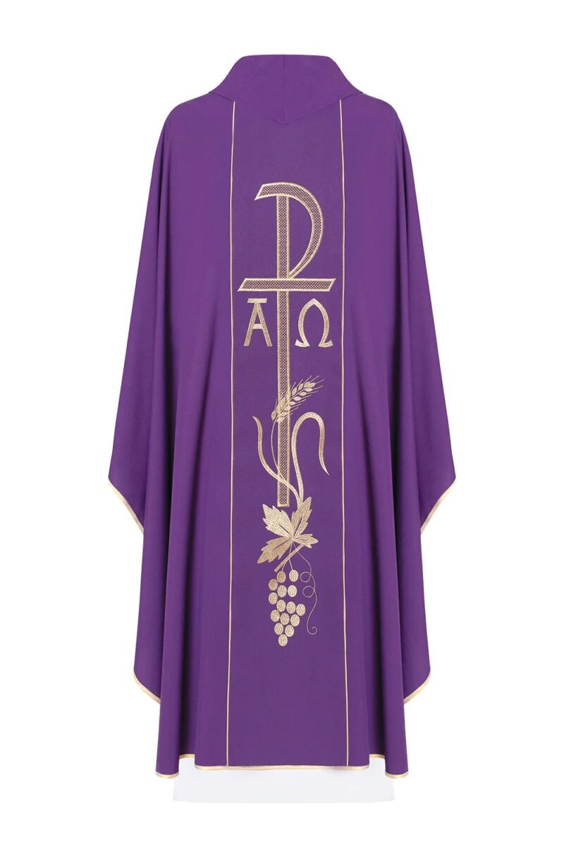 Purple Embroidered Chasuble FE91381