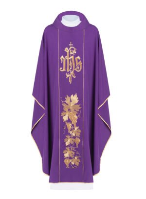 Purple Embroidered Chasuble FE9139