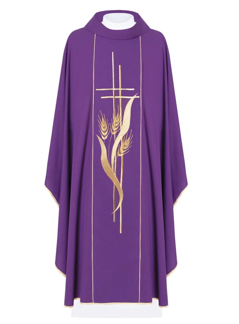 Purple Embroidered Chasuble FE9141