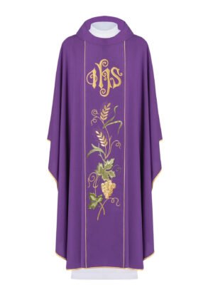 Purple Embroidered Chasuble FE9142