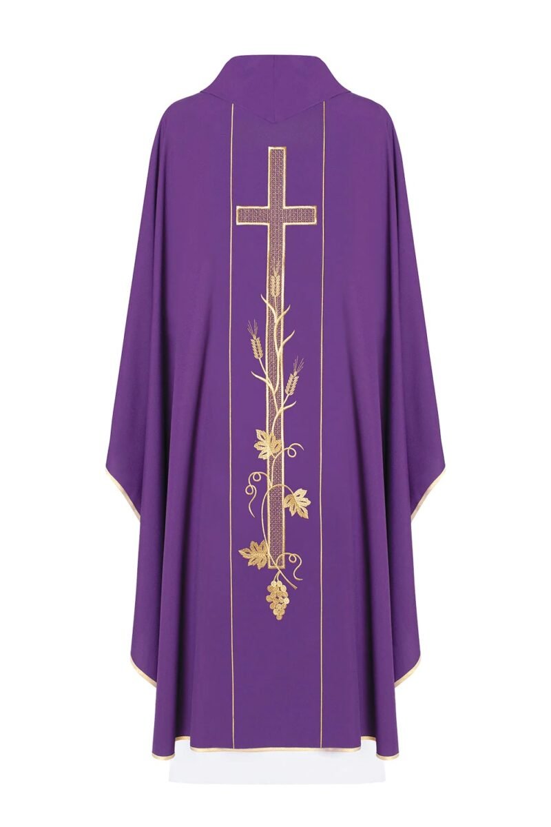 Purple Embroidered Chasuble FE91441