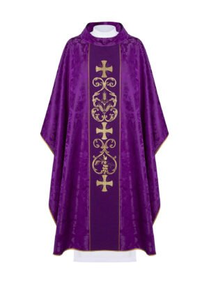 Purple Embroidered Chasuble FE9145
