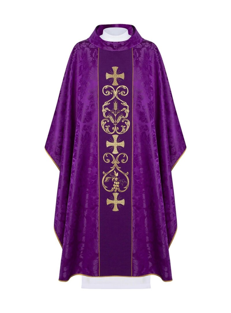 Purple Embroidered Chasuble FE9145