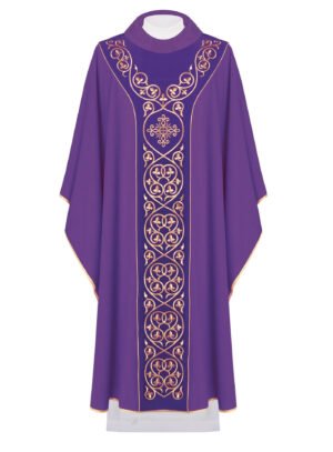Purple Embroidered Chasuble FE9147