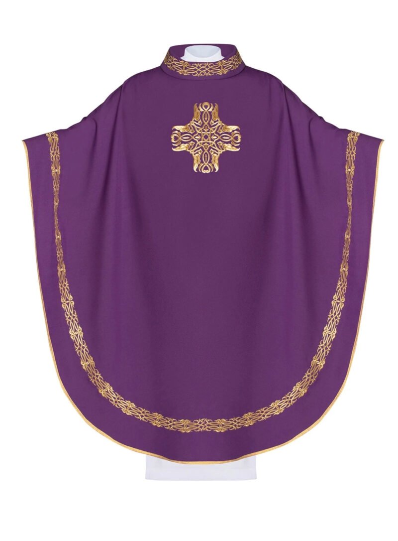 Purple Embroidered Chasuble FE9148