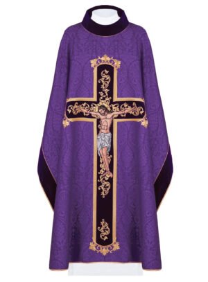 Purple Embroidered Chasuble FE9150