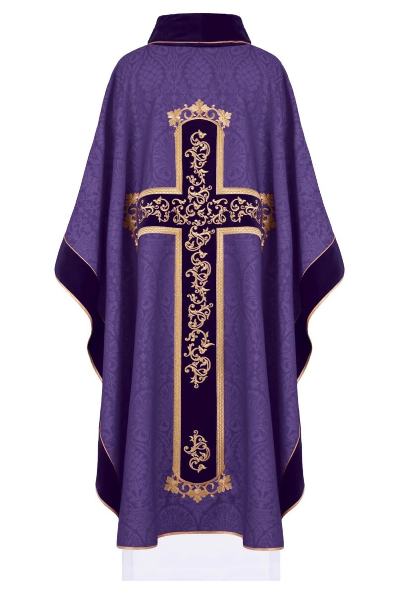 Purple Embroidered Chasuble FE91501