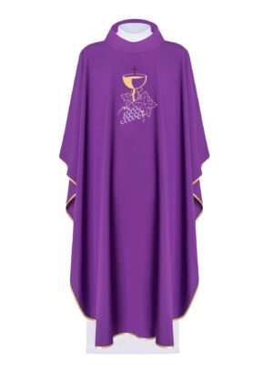Purple Embroidered Chasuble FE9151