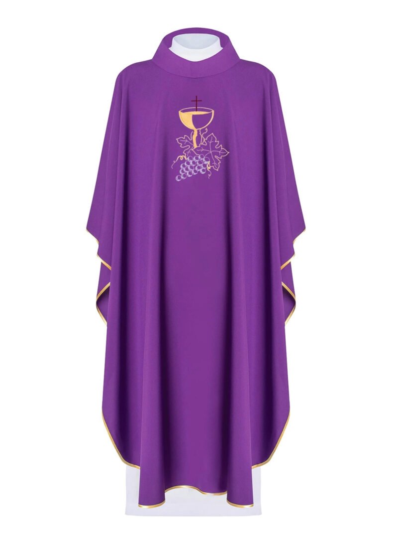 Purple Embroidered Chasuble FE9151