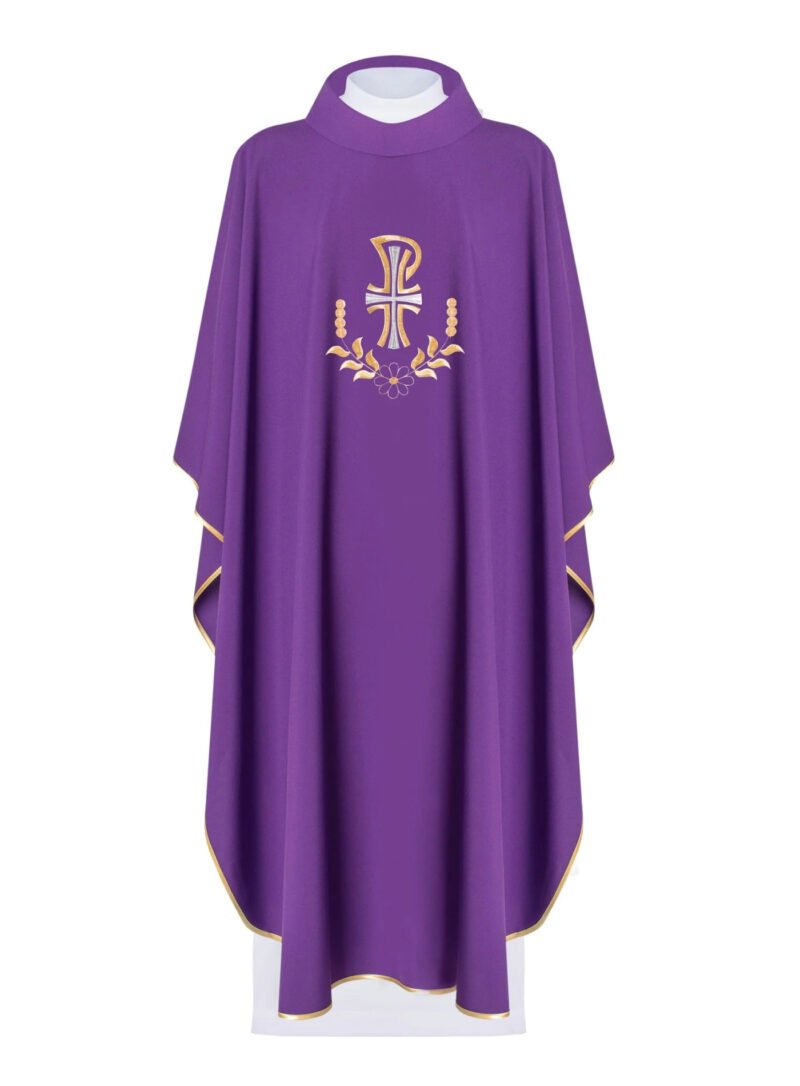 Purple Embroidered Chasuble FE9152