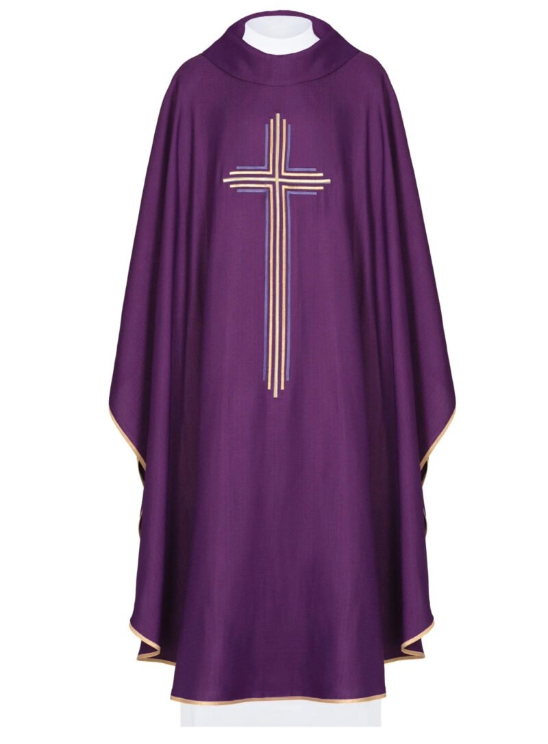 Purple Embroidered Chasuble FE9154