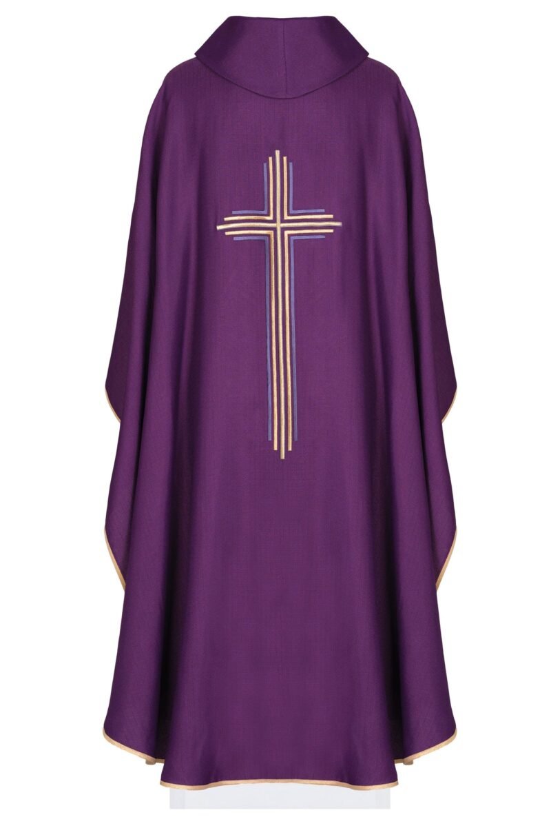 Purple Embroidered Chasuble FE91541