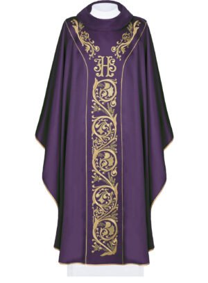 Purple Embroidered Chasuble FE9155