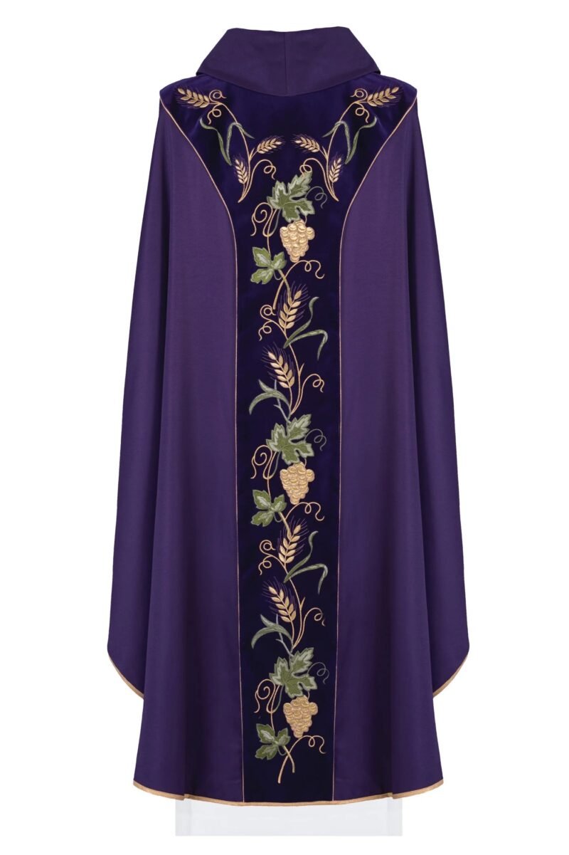Purple Embroidered Chasuble FE91561