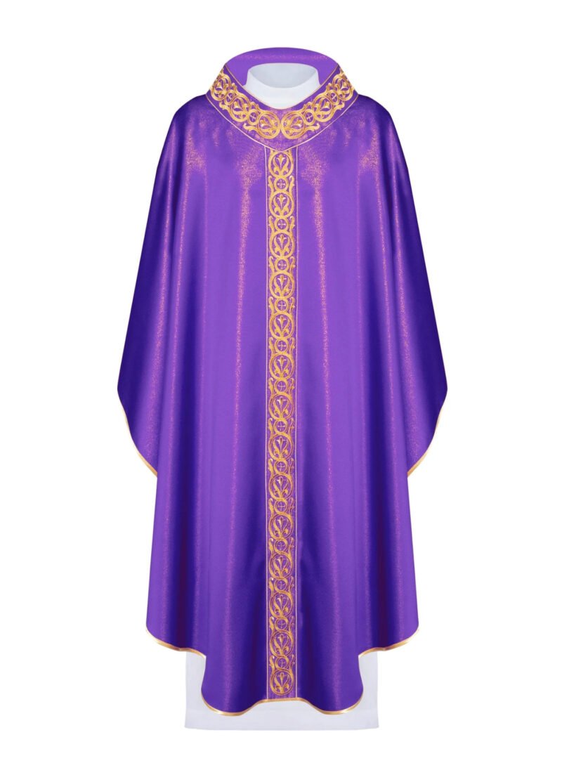 Purple Embroidered Chasuble FE9157