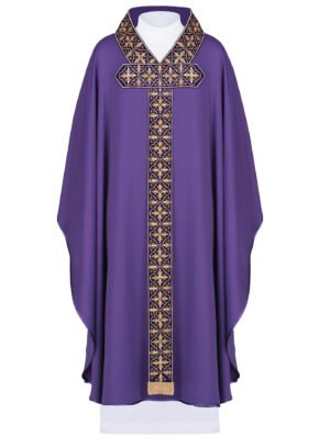 Purple Embroidered Chasuble FE9158