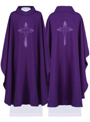 Purple Embroidered Chasuble FE9166