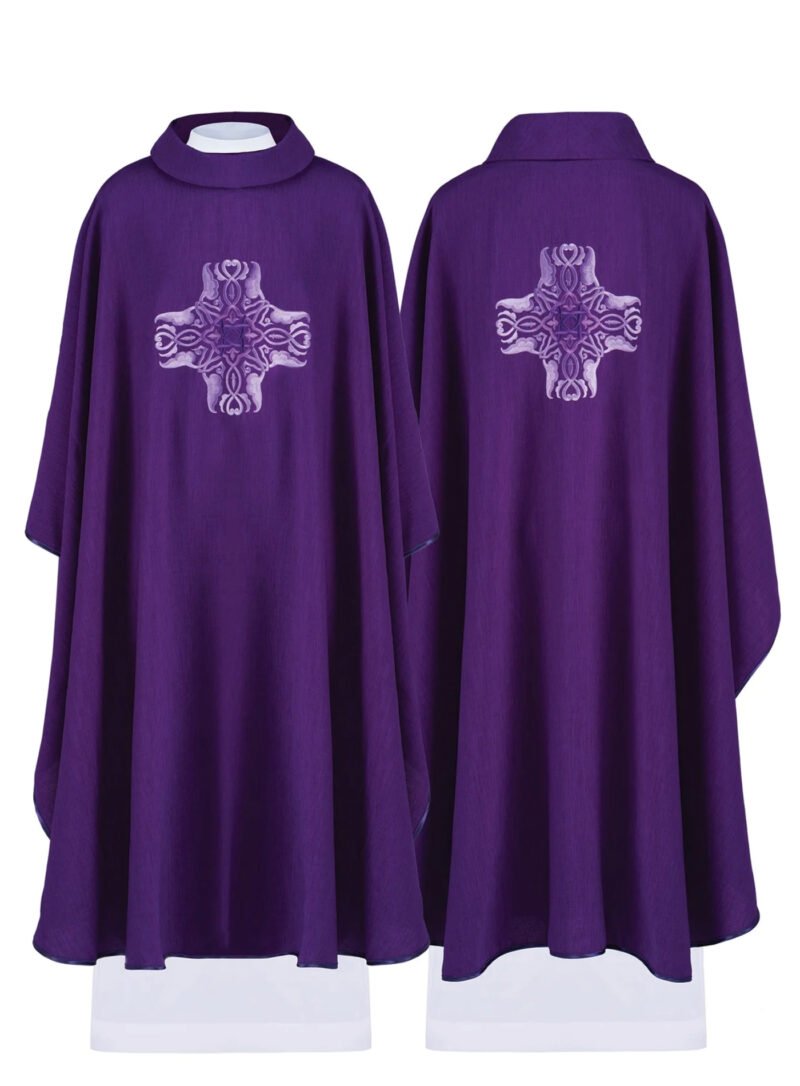 Purple Embroidered Chasuble FE9167