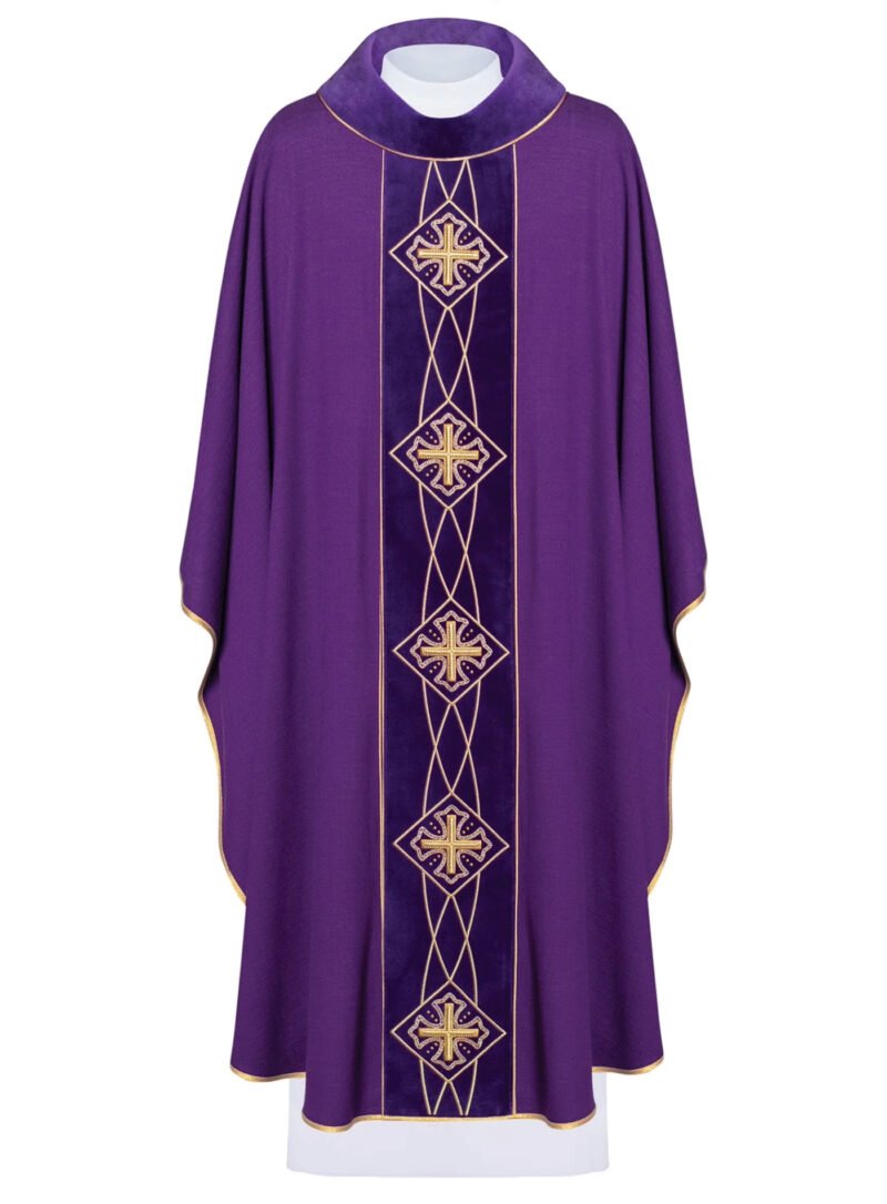 Purple Embroidered Chasuble FE9170
