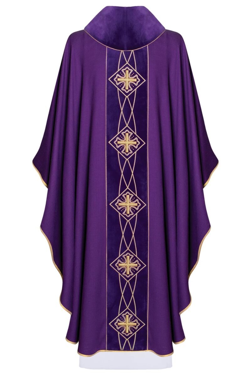 Purple Embroidered Chasuble FE91701