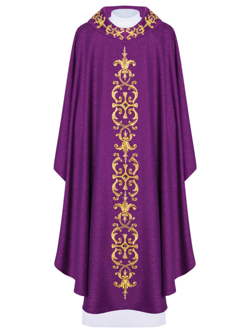 Purple Embroidered Chasuble FE9171