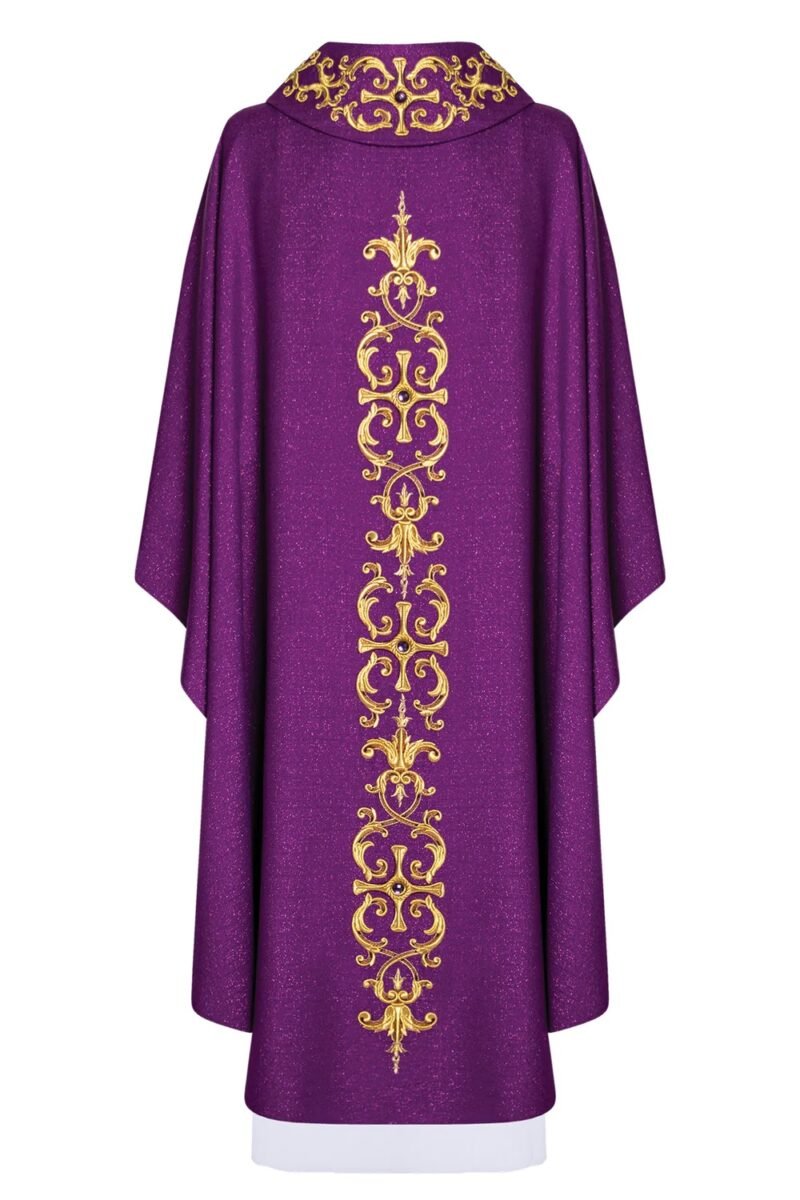 Purple Embroidered Chasuble FE91711