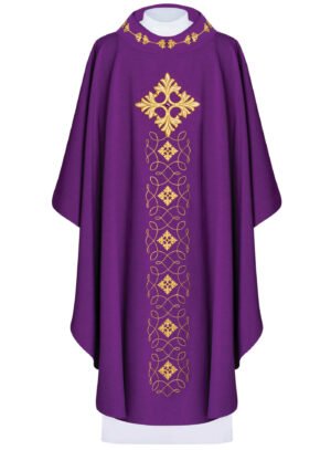Purple Embroidered Chasuble FE9172