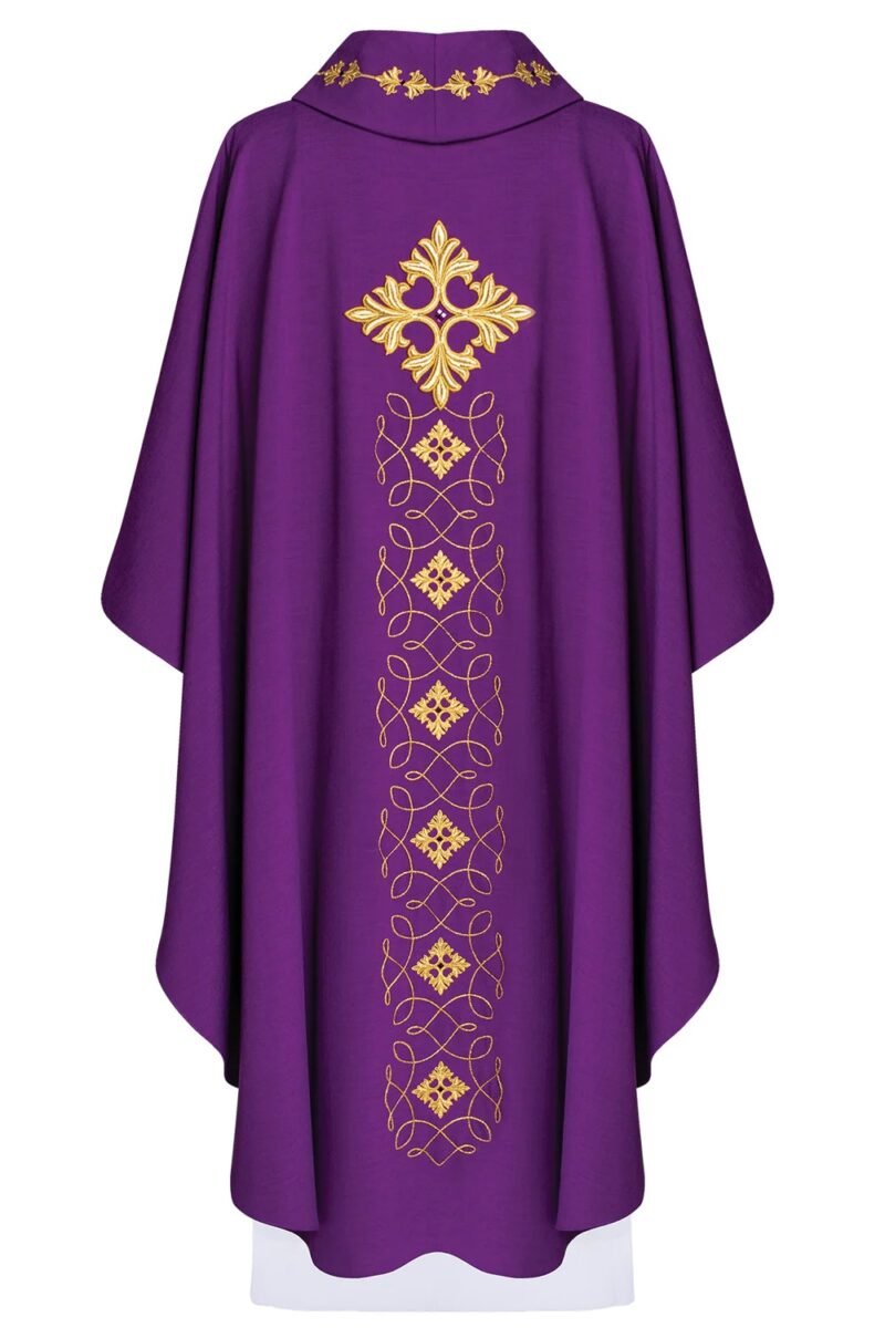 Purple Embroidered Chasuble FE91721