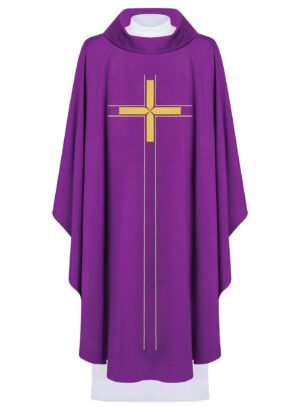 Purple Embroidered Chasuble FE9173