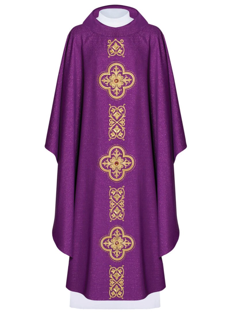 Purple Embroidered Chasuble FE9174